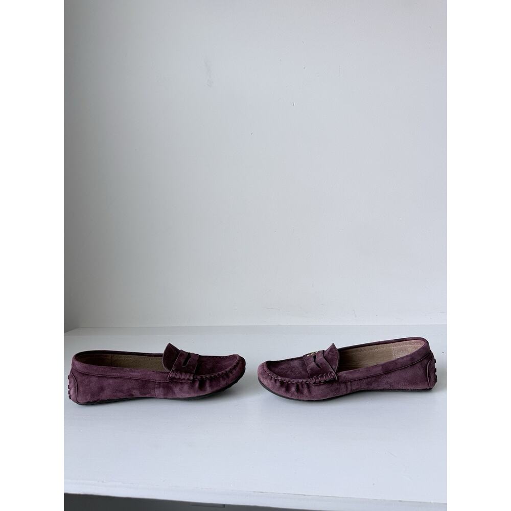 Women’s Ralph Lauren Suede Loafers Size 8B Driving Shoes Work Wear Burgundy - Picture 7 of 7